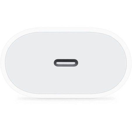 Cargador APPLE Adaptador de corriente, USB-C de 20 W, Blanco